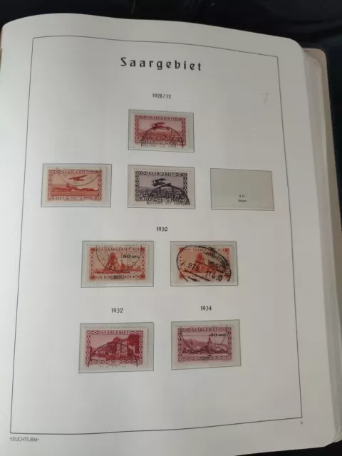 Saargebiet 1928/32. 1930/32/34 . 7 Briefmarken.  gestempelt.  ungebraucht. 7