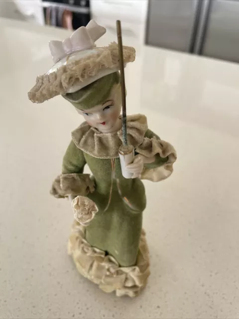 Vintage Dresden Germany Porcelain Lace Lady Figurine