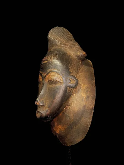 African mask antiques tribal art Face vintage Wood Carved mask GURO-4432