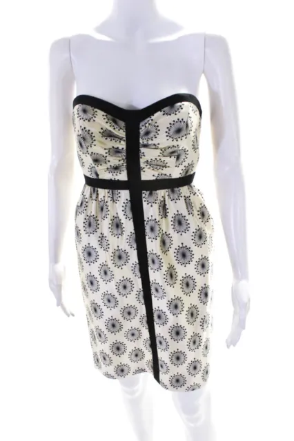 Milly of New York Womens Strapless Silk Printed Cocktail Dress Size 2