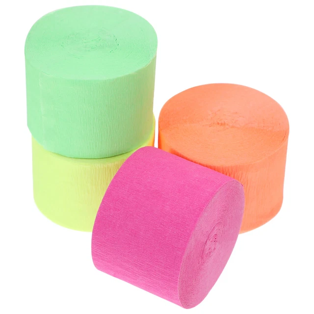 Green Crepe Paper Neon Party Decorations Ribbon Fluorescence