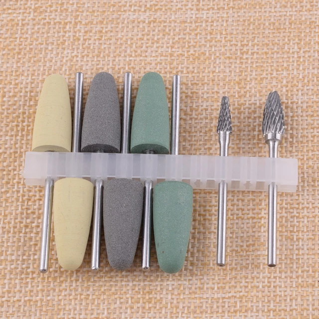 par 8x burs Foret Fraises de polissage dentaires Base en résine Outils rotatifs