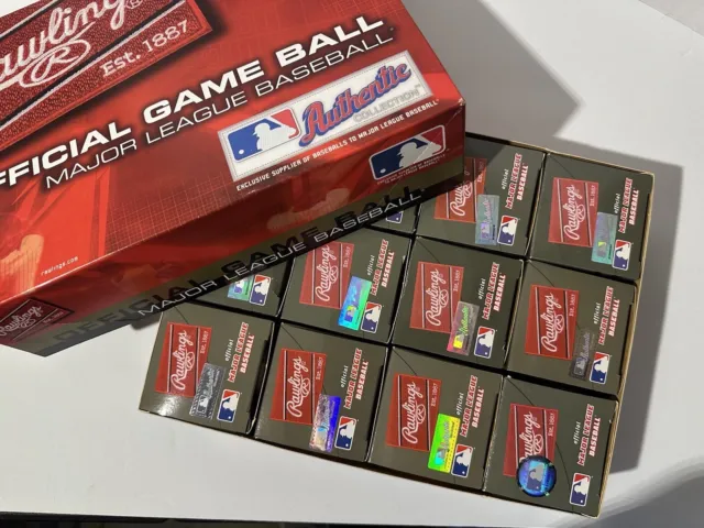 One Dozen SIGNED Rawlings OMLB Game Used Baseball Lot Autographed No COA #4 Holo