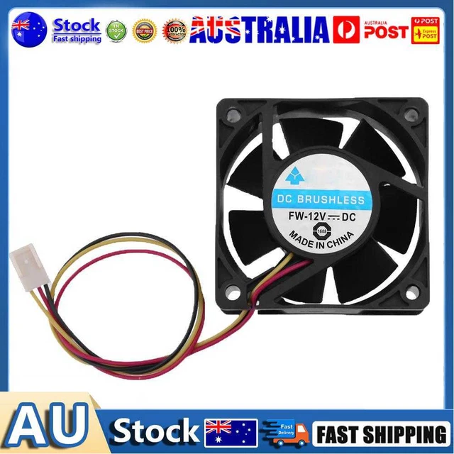 DC Brushless Cooling Fan 12V 60x60x25mm 3 Pin CPU Computer Fan AU
