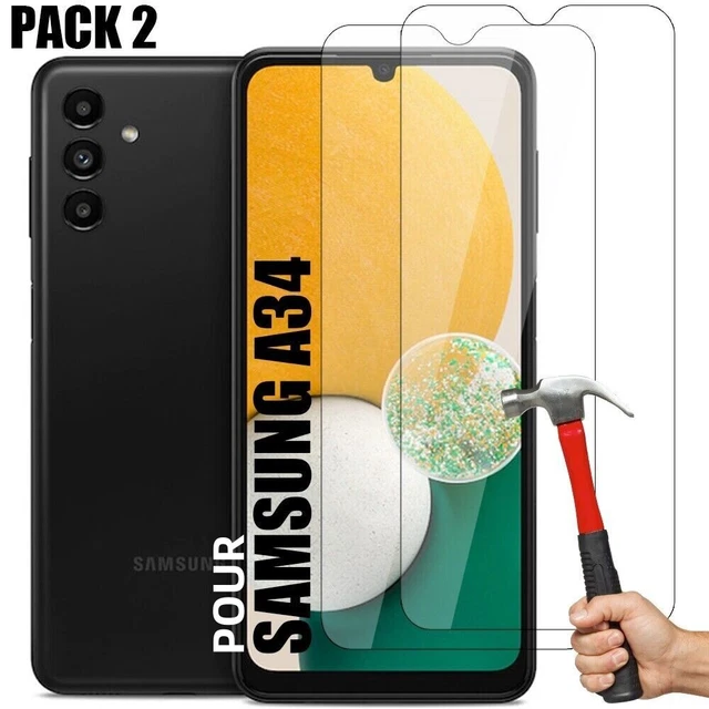 Lot -2 Verre Trempé pour Samsung Galaxy A34 Vitre Protection Ecran Transparent