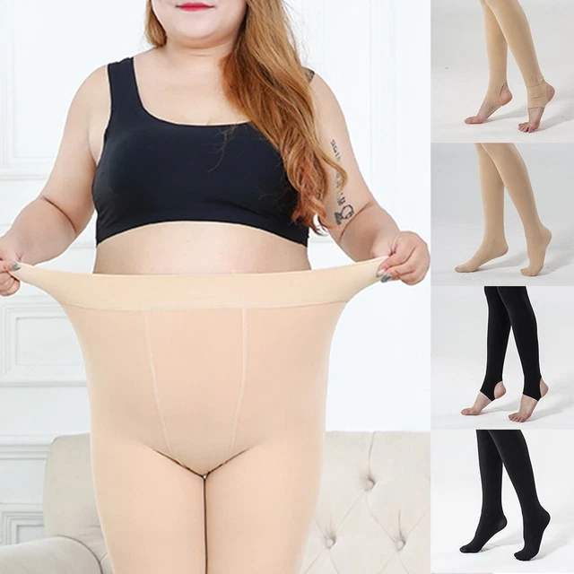Taglia Unica Esterno Interno Donna Gonne Collant Pantaloni Curvi