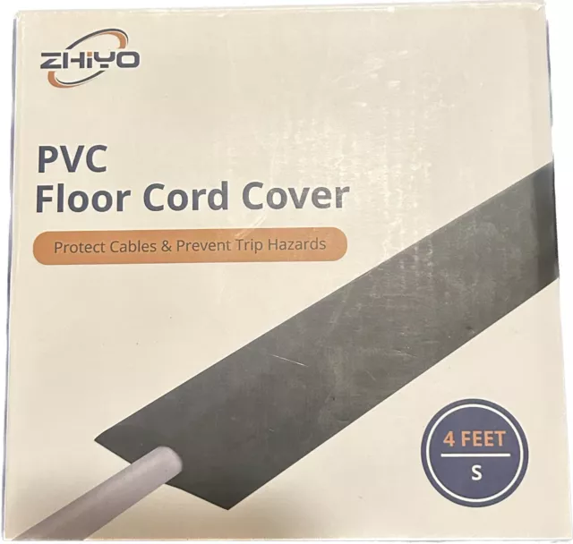 Cubierta de cable de piso de PVC 4 pies de largo S cables de protección pequeños evitar viajes gris zhiyo