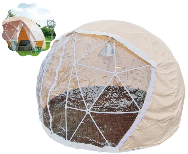 IGLOO GARDEN DOME COVER Geodesic Pod Bubble Tent 12FT PVC/Vinyl Half