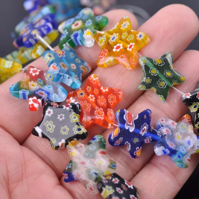 Mixed Millefiori Lampwork Glass Lot Shapes Loose Beads For Jewelry Making 2