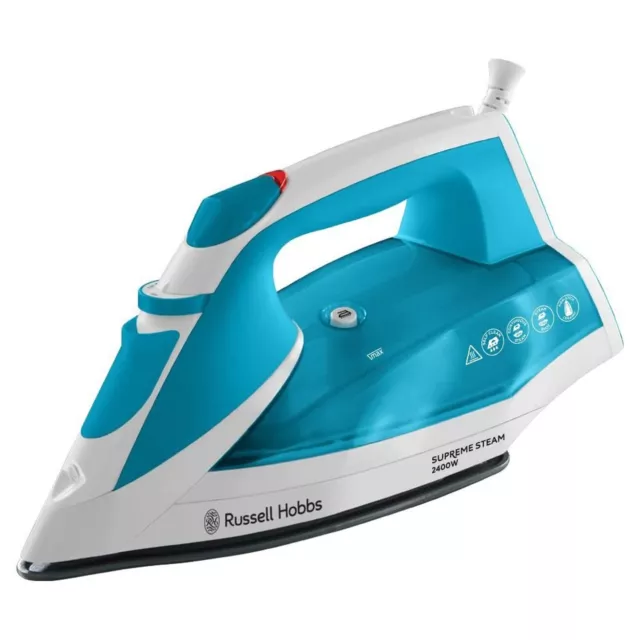 Russell Hobbs Supreme Steam Iron Traditional 2400W, 320ml, Blue/White - 23040