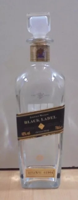 JOHNNIE WALKER BLACK LABEL No 01964 MILLENNIUM EDITION 70CL BOTTLE EMPTY