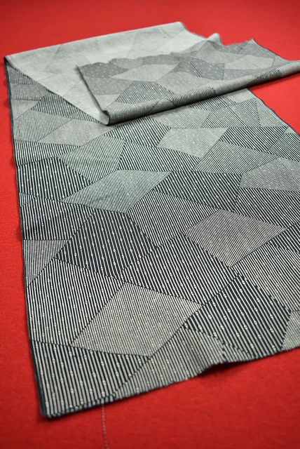 Vintage Japanese Kimono Fabric Wool Antique Boro Kusakizome Dyed 49.2"/TH03/95