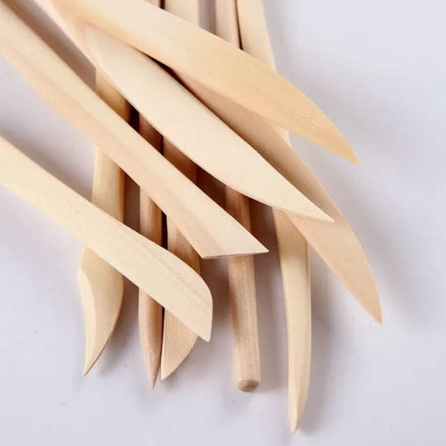 Complete 10 Piece Wooden Clay Sculpting Tools for Artists and Hobbyists