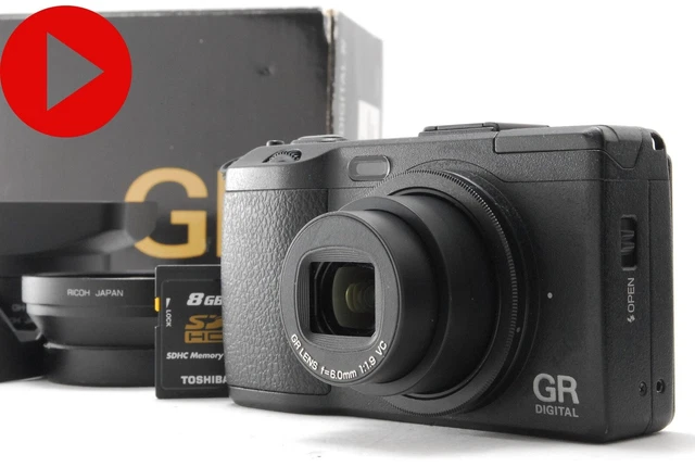 Video [ Excellent+5 ] Ricoh GR Digital IV 10.4MP Black Digital Camera From JAPAN