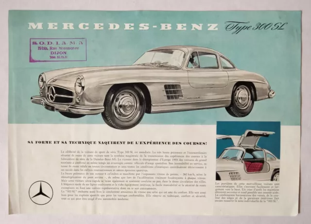 Original French Sale Brochure MERCEDES BENZ Type 300 SL Silver Arrow