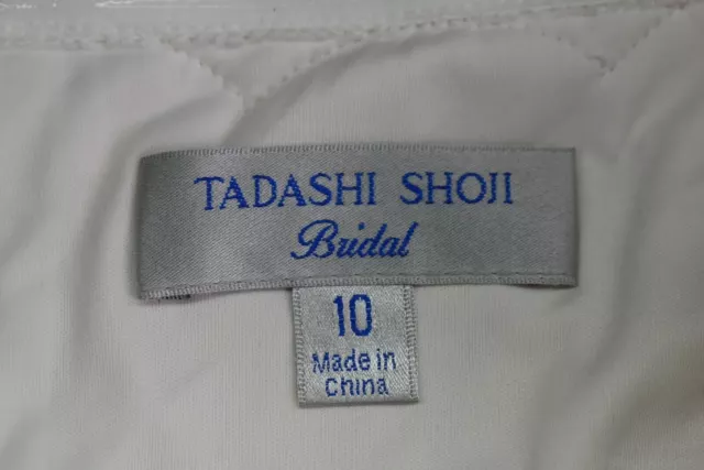 Tadashi Shoji Bridal Womens Ivory Westley Off The Shoulder Long Sleeve Gown 10 3