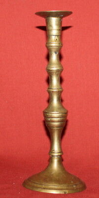 Antique European Victorian Brass Candle Holder Candlestick