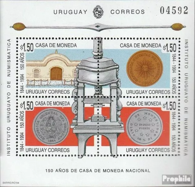 Uruguay Block65 (completa Edizione) postfrisch 1994 Staatliche Münze