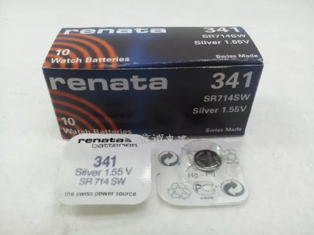 Renata Individual Pila de Reloj Hecho en Suiza Renata 341O SR714SW 1.55V