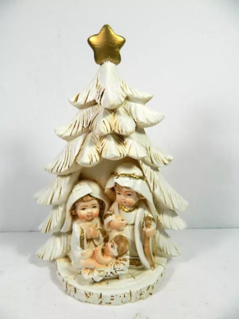 Natività nell'Albero di Natale Cm 4x10x15h - Presepe per Lavoretti Sacra Famigli