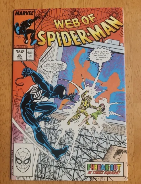 Web of Spider-Man #36 (1988) FN/VF 1st Appearance Tombstone Spiderman Marvel