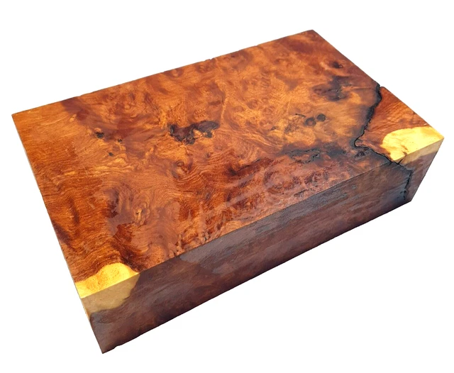 Amboyna Burl, Exotic Wood, Block Blanks, woodwork DIY, Sz. 5X 8 3/8"X 2" #194