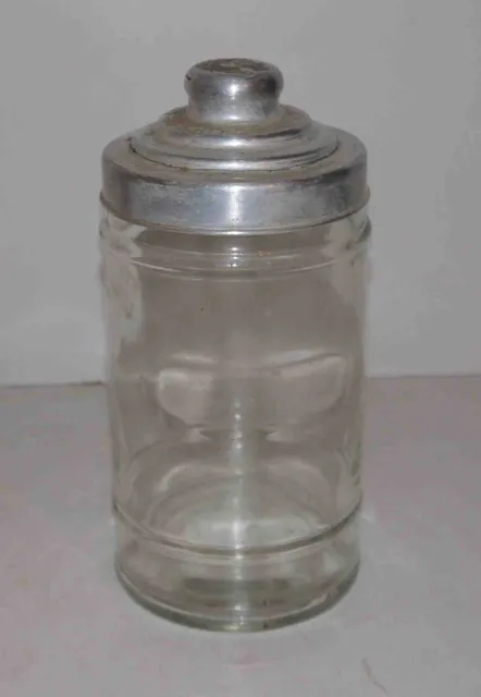 Bocal de conservation en verre avec fermeture métallique sérigraphié farine