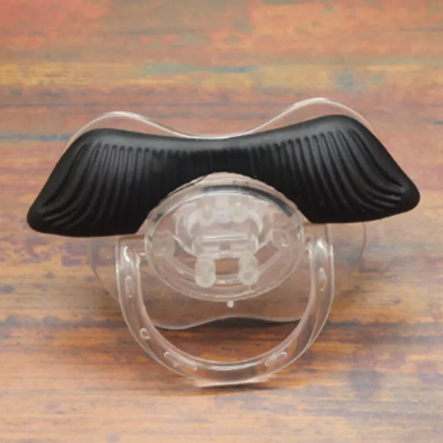 2 Pack Kissable Mustache Pacifier SAFELY Silicone Funny Baby Pacifiers MOUTH TOY