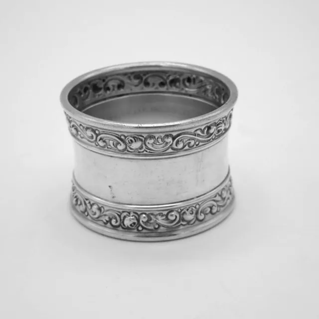 Rose Scroll Napkin Ring Gorham Sterling Silver No Mono