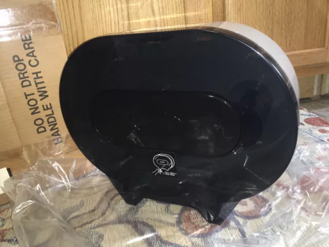 NEW SCOTT 09566 Jumbo Roll Tissue Dispenser Toilet Paper transparent/grey w/key