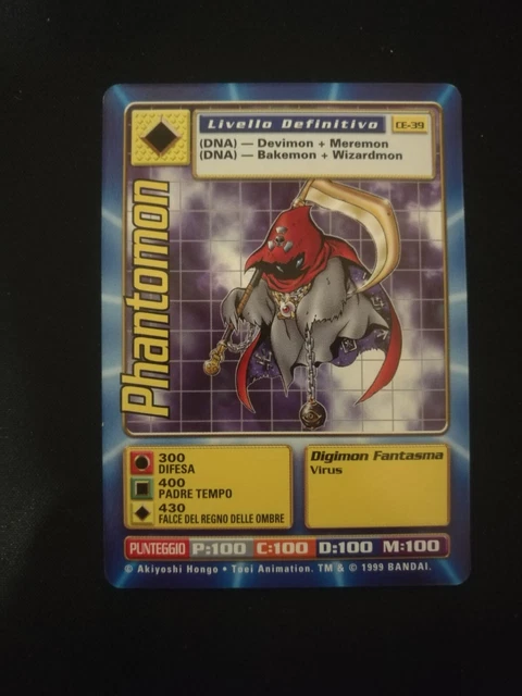 DIGIMON TRADING CARDS Phantomon prima serie 1999 EUR 7,80 - PicClick IT