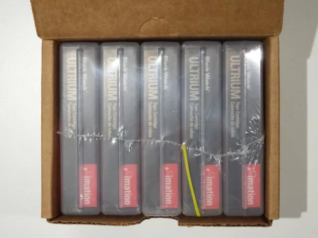 Box of 5 x Imation LTO-1/Ultrium-1 Data Tapes/Cartridges 100/200GB NEW