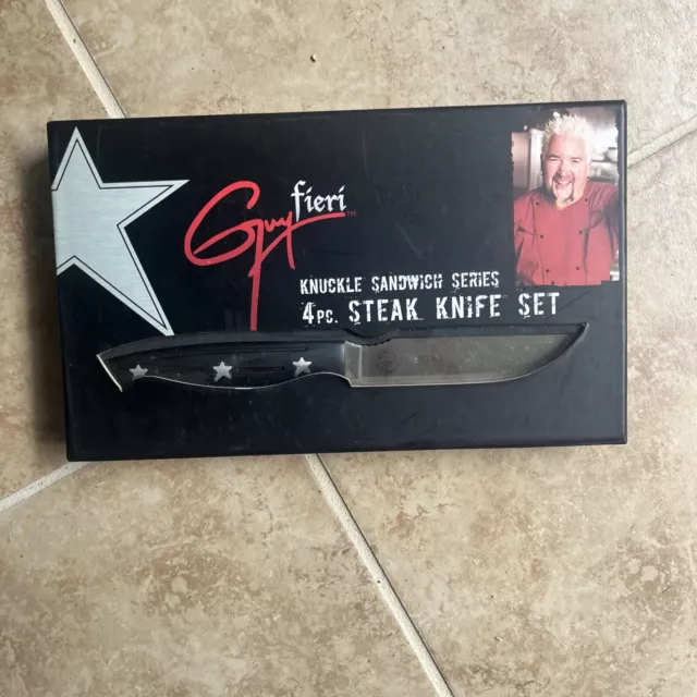 Guy Fieri Knuckle Sandwich Series 4pc Steak Knife Set