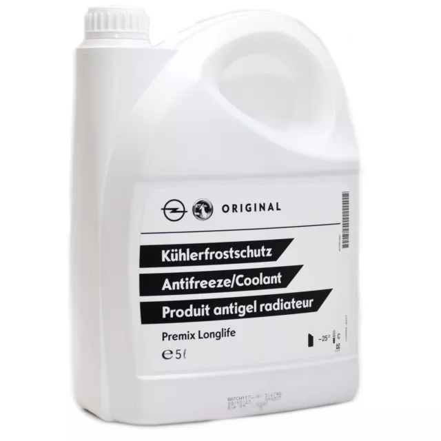 Originale Opel Protezione Anti Gelo Antigelo Premix Longlife 5 Litro 95599872