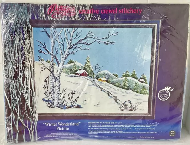 Paragon Needlecraft Embroidery Kit Winter Wonderland Picture #0224 NOS 18" x 24"