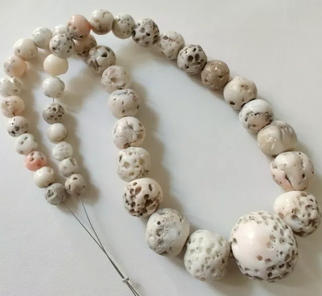 21'MM à 7'MM 100% perles rondes lisses rondes de corail naturel japonais...