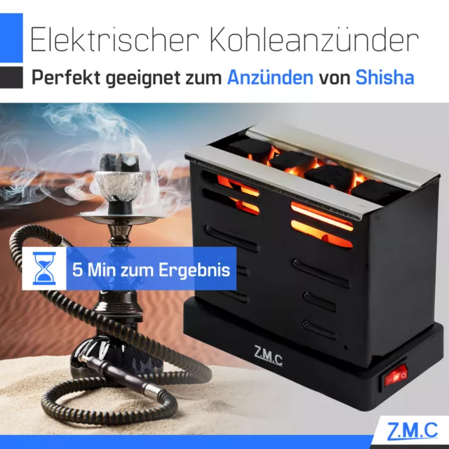 Elektrischer Kohleanzünder Shisha Kohle Brenner Grill Anzünder Heizplatte 800W 2