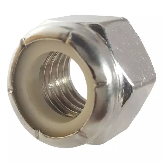 Stainless Steel Nylon Insert Hex Lock Nuts Nylock All Sizes and Quantities