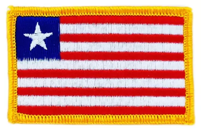 Patch écusson brodé Drapeau  LIBERIA  Thermocollant Patche