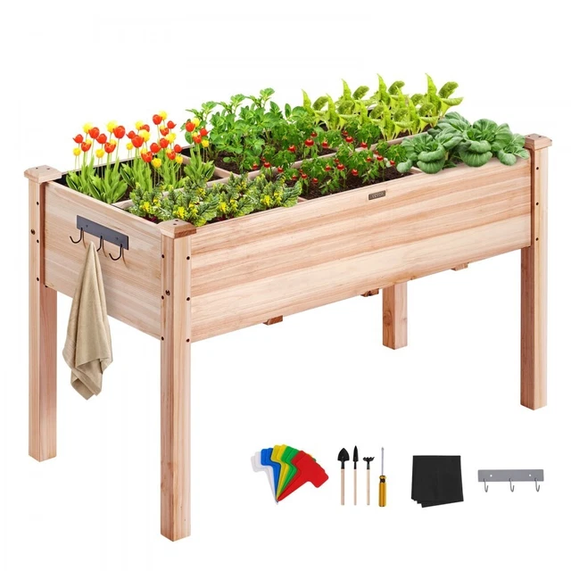 Highpro Jardinière surélevée avec roues et pieds, jardinière obile Highpro Jardinière surélevée avec roues et pieds, jardinière obile