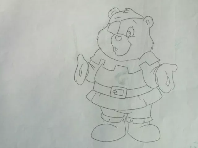 1988 IGOR GRUMPY BEAR Nelvana Care Bears Production Animation Cel Pencil Sketch