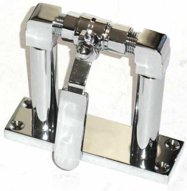 GG Train Horn Air Valve Floor Mount Stand Chrome & Brass 4" Tall #69977