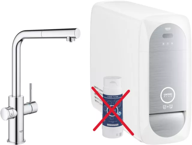 GROHE Blue Home Starter Kit (Küchenarmatur mit Filterfunktion, für Sprudelwasser