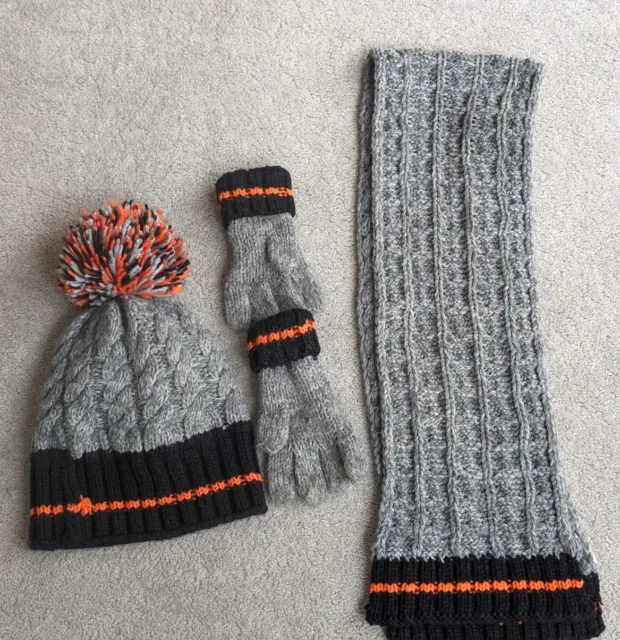 Boys Hat, Scarf & Gloves Set, Age 7-10 Yrs