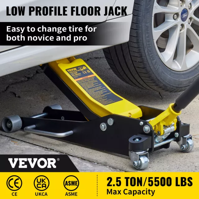 VEVOR 2.5T Trolley Jack Aluminium Low Profile Hydraulic Jack Garage Floor Race 2