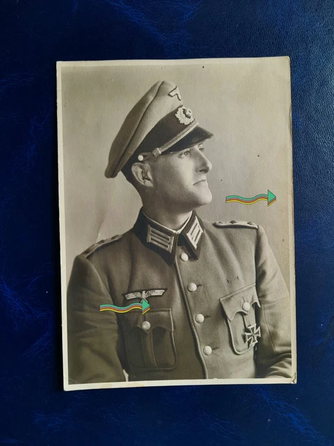 Portrait foto AK -  Wehrmacht - Offizier  -  2.WK  -  Hauptmann