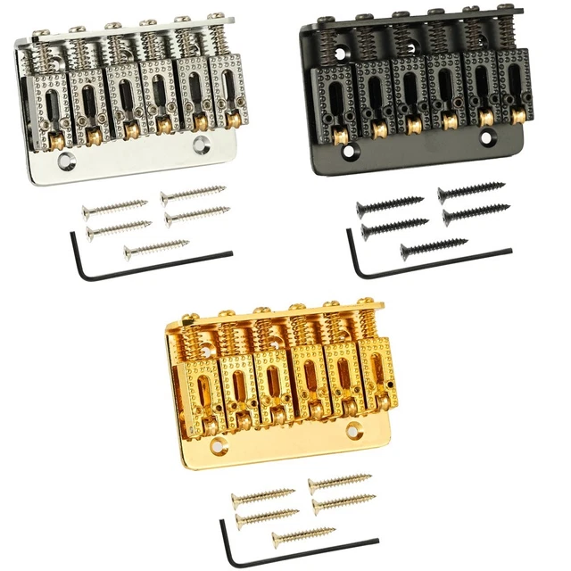 High Quality Hardtail Bridge Guitar Bridge 6 String 65mm Top-Loading Saddle