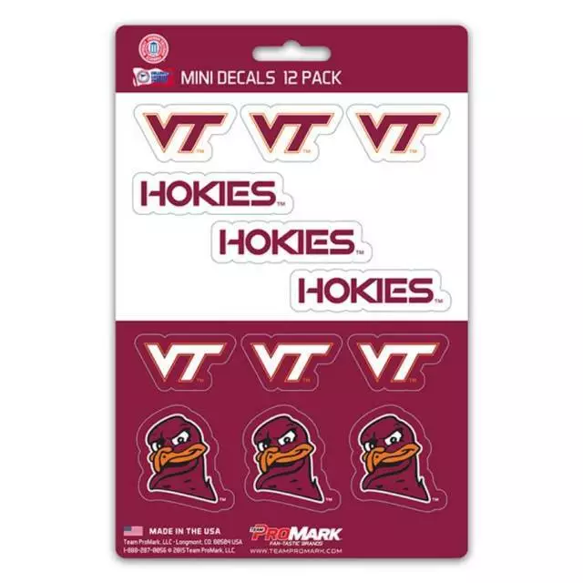 Virginia Tech Hokies - Set Of 12 Sticker Sheet