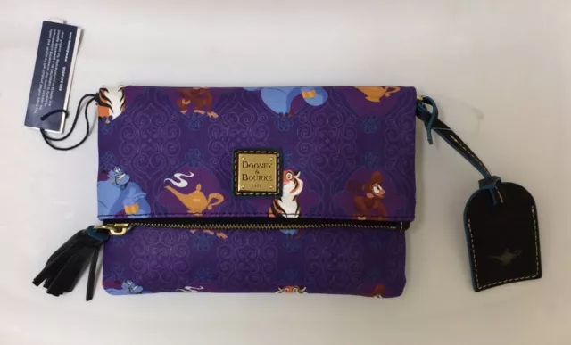 BNWT Disney Parks Dooney and Bourke Aladdin Foldover Zip Crossbody Bag Purse