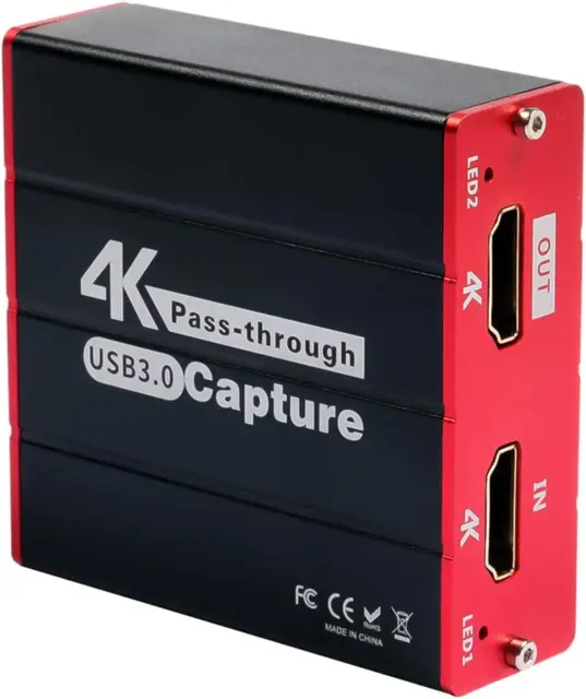 USB Capture Card,1080P@60Fps Video Game Capture Card Live Streaming for PS4 Swit